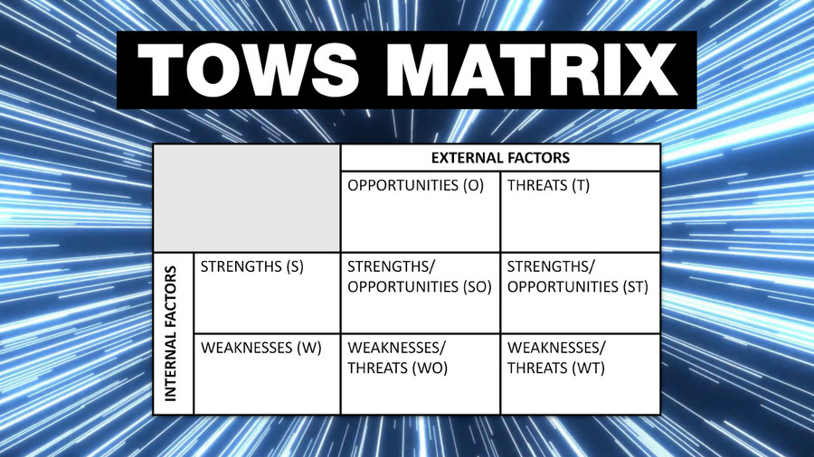 استراتژی های مبتنی بر ضعف ماتریس TOWS